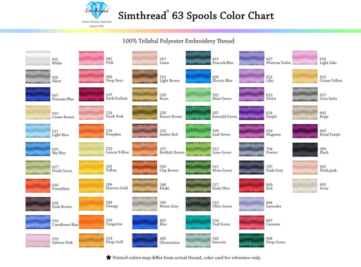 Simthread 32 Madeira Colors Polyester Embroidery Macao