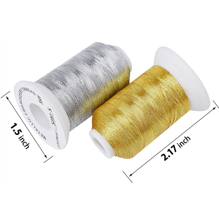 Simthread 12 Colors 100% Cotton Sewing Thread - 500M C550Y12C01