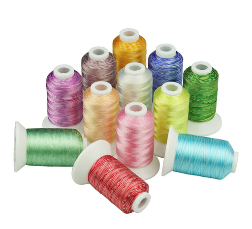 100 Color Polyester Machine Embroidery Thread Kit 500m for Pro and Beginner