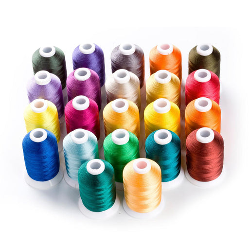Simthread 32 Madeira Colors Polyester Embroidery Machine Thread Kit 500M (550Y) Similar to Madeira Robinson-Anton Color - Assorted Color 3