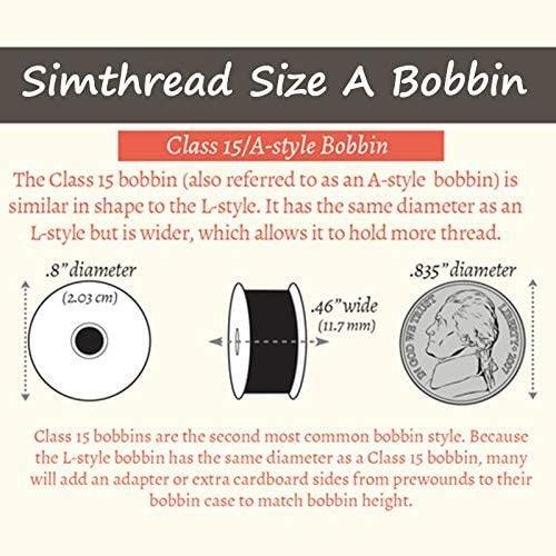 25 Prewound Bobbins Size A Class 15 Machine Embroidery Thread