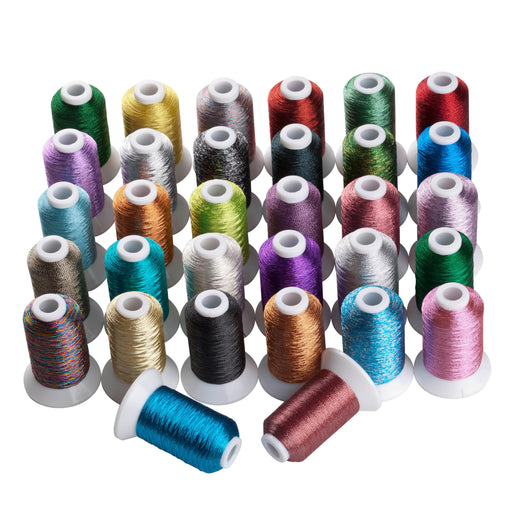 Simthread 10 Essential Colors Metallic Embroidery Machine Thread Kit For  Computerized Embroidery And Decorative Sewing 10c02 - Thread - AliExpress