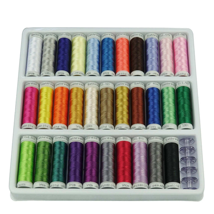 Simthread 63 Brother Colors Polyester Embroidery Machine Thread Kit 40  WeightDefault Title