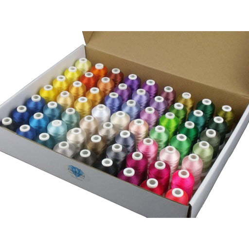 New brothread 63 Colours Polyester Machine Embroidery Thread Kit 500M  (550Y) each Spool