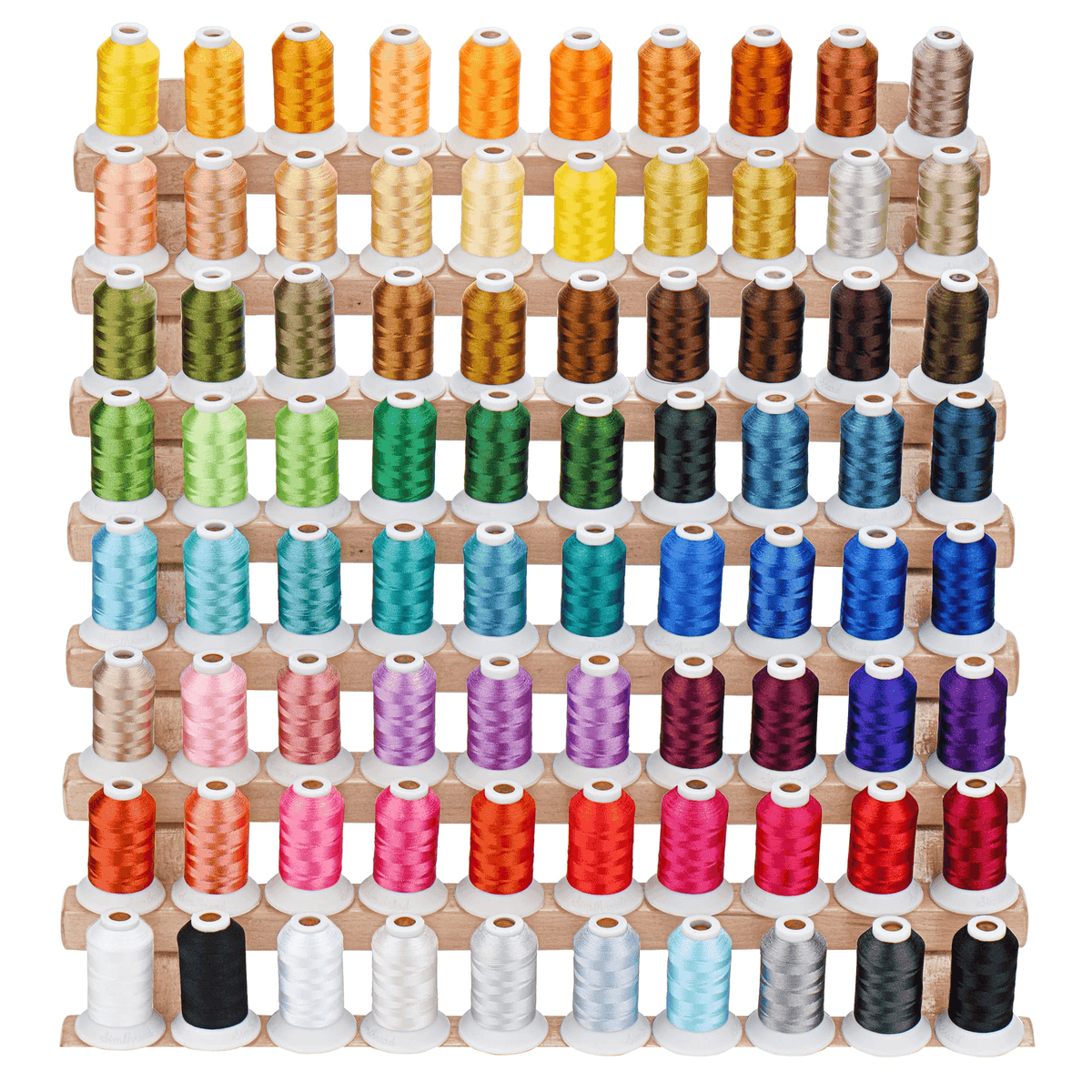 Simthread 10 Essential Colors Metallic Embroidery Machine Thread Kit For  Computerized Embroidery And Decorative Sewing 10c02 - Thread - AliExpress