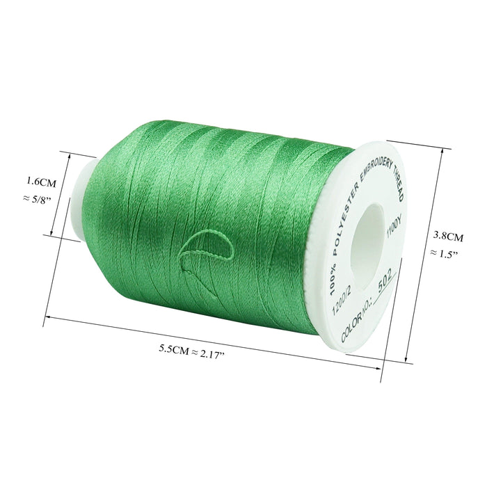 Simthread 1100 Yards Mini King Spool Polyester Embroidery Machine Thread 22 Colors Set for Home and Commercial Sewing Embroidery Machines